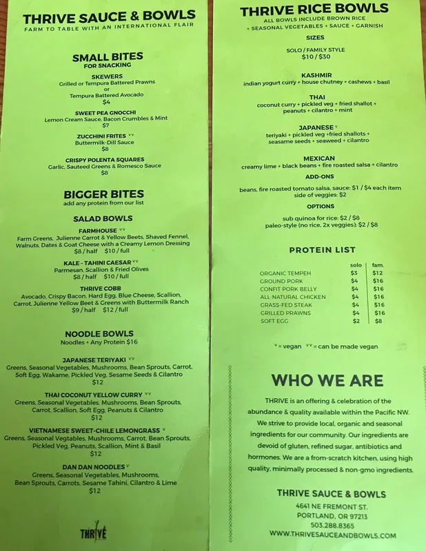 Thrive Sauce and Bowls